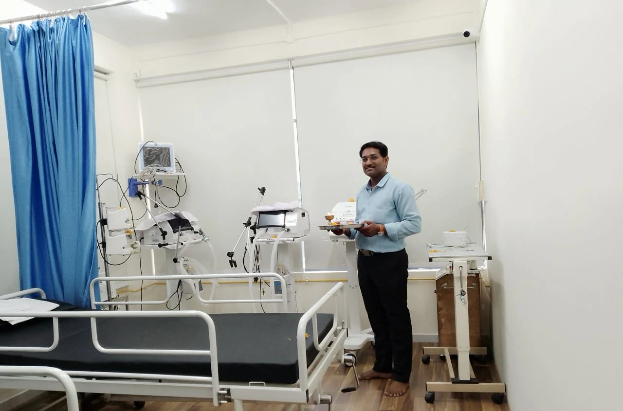 Medical monitors and patient-care equipment inside Jeevan Jyoti
